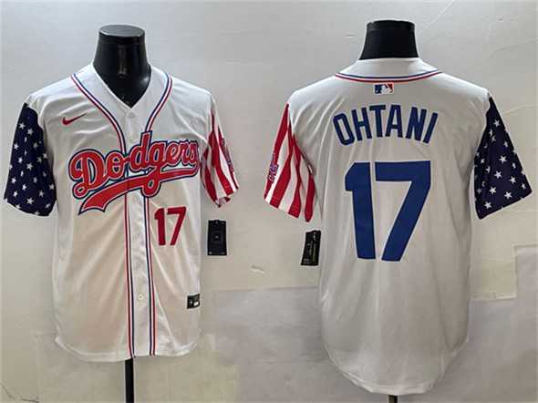 Men%27s Los Angeles Dodgers #17 Shohei Ohtani White Limited Stitched Jersey->los angeles dodgers->MLB Jersey